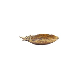 Bandeja de Resina en forma de Pluma Dorada 56 cm Grande