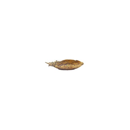 Bandeja de Resina en forma de Pluma Dorada 56 cm Grande