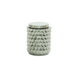 Jarrón de Ceramica Plateado 17.8 x 23 cms Grande