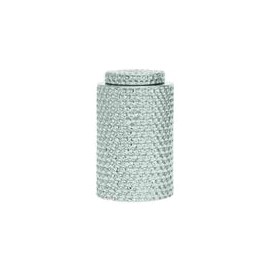 Jarrón de Ceramica Plateado c/Tapa 33 cm x 20.3 cm Grande