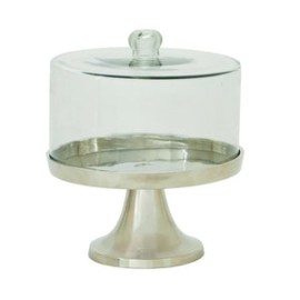 Bandeja para Pasteles de Aluminio y Vidrio 30 X 40.6 cms