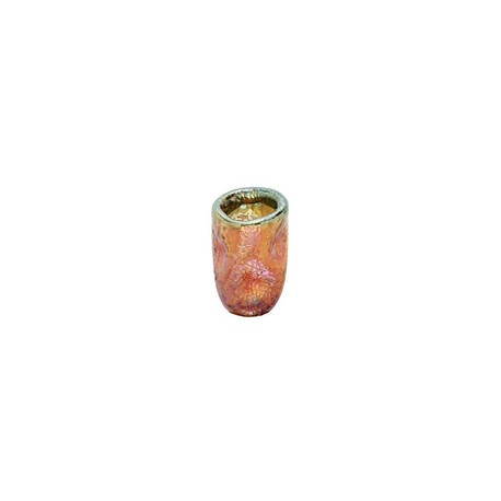 Jarron de Vidrio Soplado Verde, Amarillo y Naranja 20.3 X 30 cms Grande