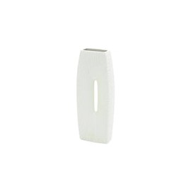 Jarrón de Ceramica Blanco con Agujero 15.2 cm x 40.6 cm Alto