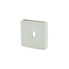 Jarrón de Ceramica Blanco con Agujero 28 cm x 25.4 cm Bajo