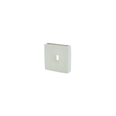 Jarrón de Ceramica Blanco con Agujero 28 cm x 25.4 cm Bajo