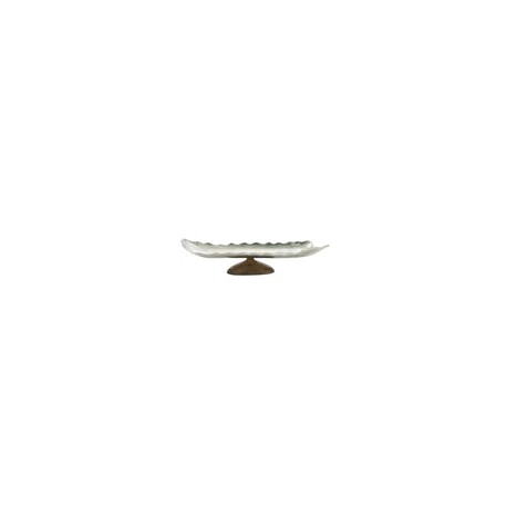 Platón Decorativo de Aluminio con Base 76.2 cm x 17.78 cm Bajo